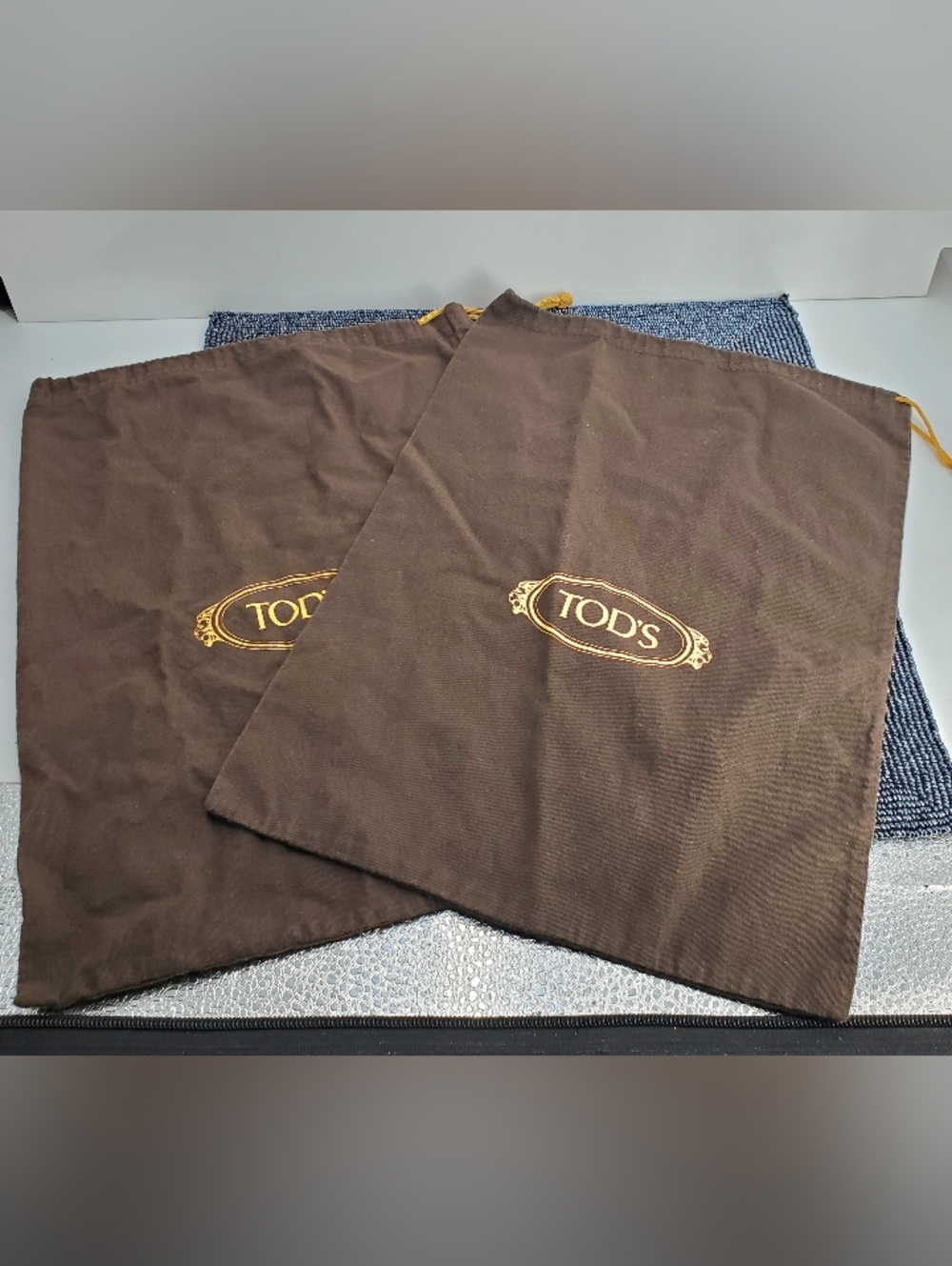 Set o f Two (2) Tod's Dust Storage Bags 14.5" x 11” (**)